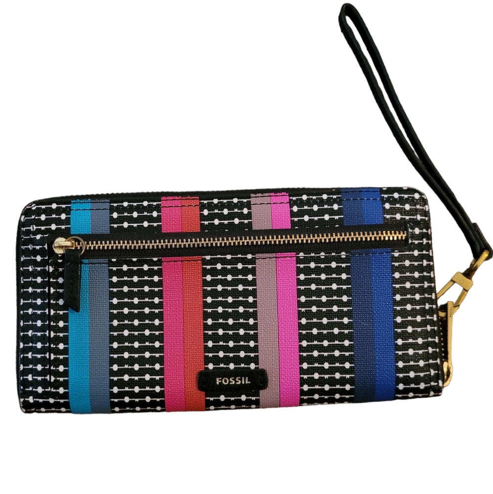 Colorful Fossil Wristlet Wallet Purse